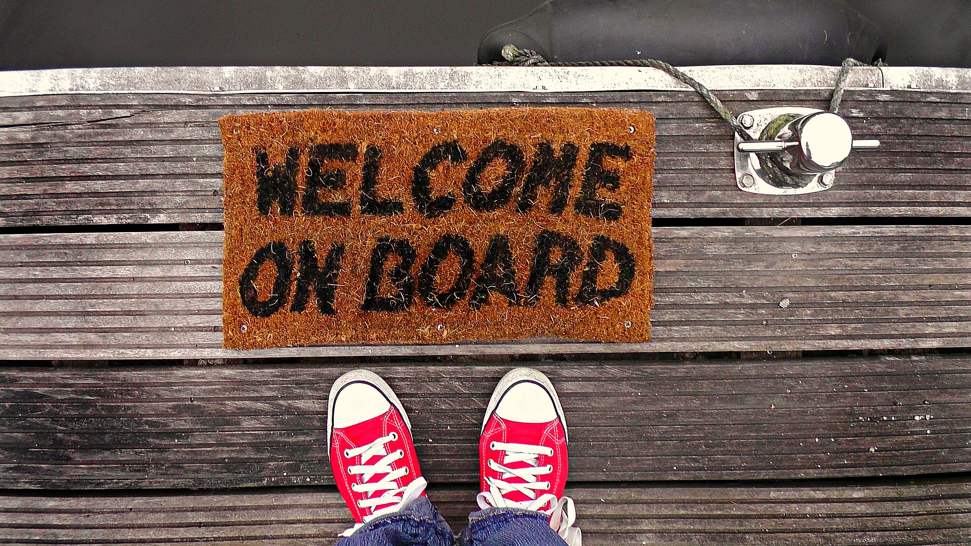 welcome on board doormat