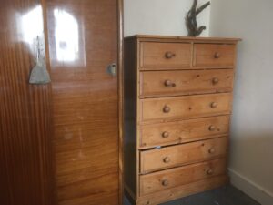Chest of drawers and wardrobe