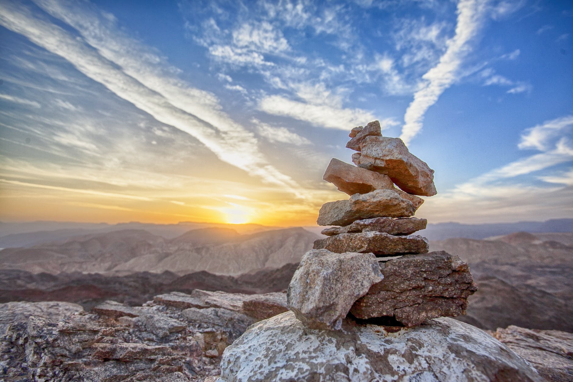 piled brown stones