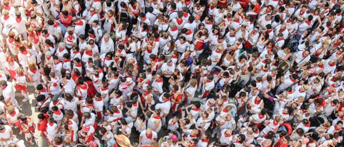 bird s eye view of group of people