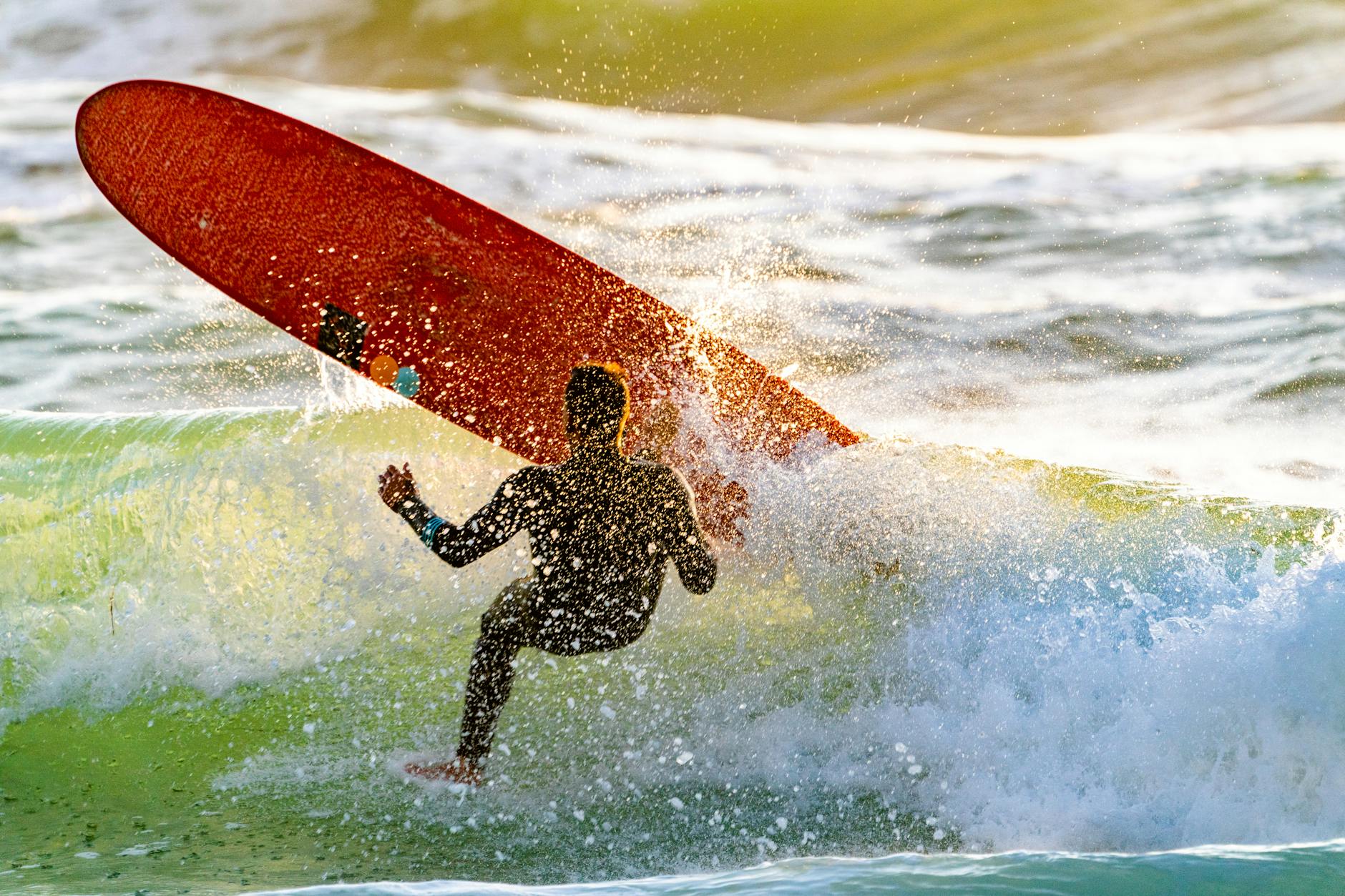 surfer wiping out