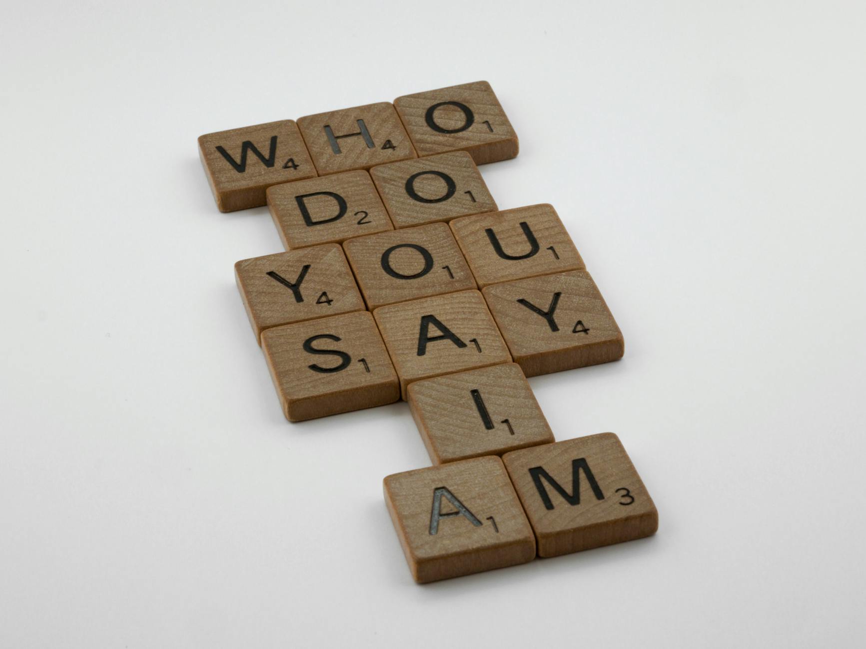 scrabble tiles on white surface