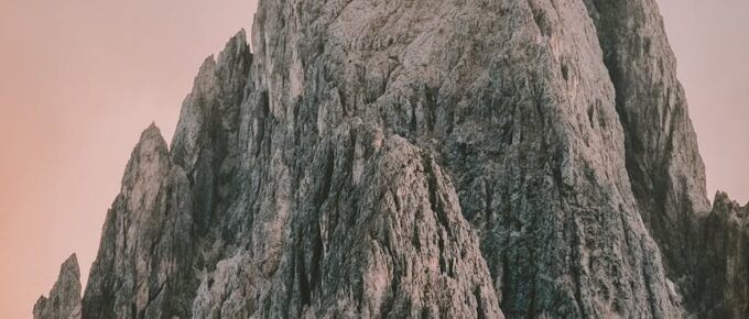 low angle shot of rock formation
